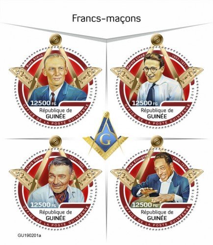 GUINEA - 2019 - Freemasons - Perf 4v Sheet - M N H