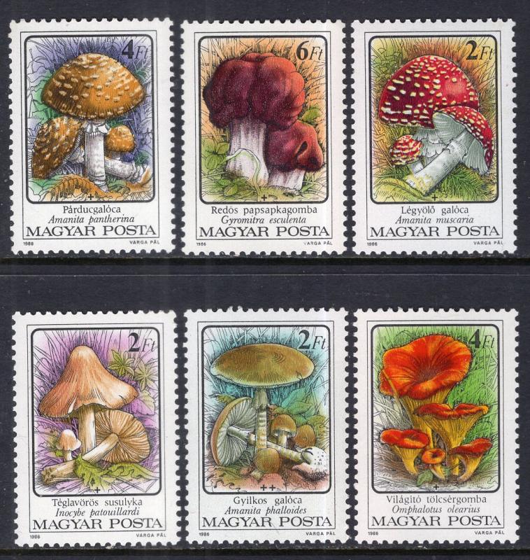 Hungary 3046-3051 Mushrooms MNH VF