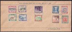 NIUE 1950 definitive set on locally printed commem FDC.....................A8837