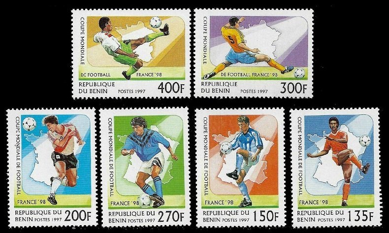 1997 Benin 919-924 1998 FIFA World Cup in France 7,00 €