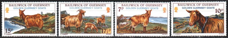 Guernsey. 1980. 209-12. Domestic goats. MNH.