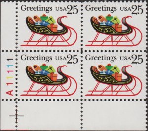 # 2428 MINT NEVER HINGED ( MNH ) SLEIGH FULL OF PRESENTS    