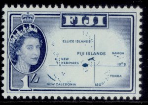 FIJI QEII SG317, 1s light blue & blue, NH MINT.