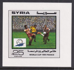 Syria 1411 Soccer Souvenir Sheet MNH VF