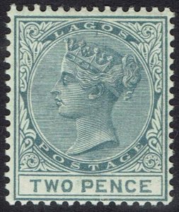 LAGOS 1884 QV 2D GREY WMK CROWN CA