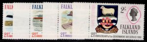 FALKLAND ISLANDS QEII SG246-249, 1969 Air services set, NH MINT.