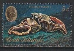 1974 Cook Islands - Sc 387 - used VF - 1 single - Sea shells