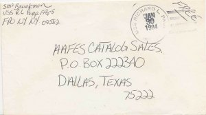 United States  Desert Storm Soldier's Free Mail 1984 USS Richard L. Page (FFG...