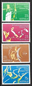 AUSTRALIA 1982 Commonwealth Games Set Sc 842-845 MNH