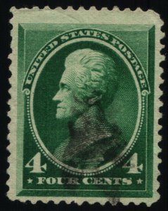 Scott #211 VF - Jackson - 4c Blue Green - Used - 1883