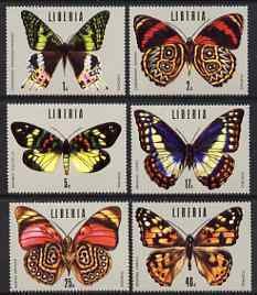 LIBERIA - 1974 - Butterflies - Perf 6v Set - Mint Never Hinged