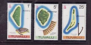 Tuvalu-Sc#58,61,67-unused NH-Maps-1977-78-