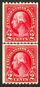U.S. #606a MINT LINE PAIR OG NH
