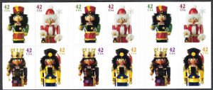 United States #4363b 42¢ Nutcrackers (2008). Double-sided booklet of 20. MNH