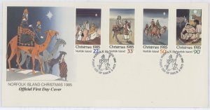 Norfolk Island 373-376 1986 Christmas. U/A FDC.