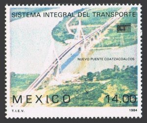 Mexico 1366 block/4,MNH.Michel 1913. Coatzacoalcos Bridge Inauguration,1984.