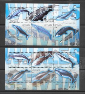 WHALES - MICRONESIA #416-17 S/S MNH
