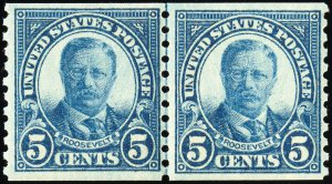 US Stamps # 602 MNH XF Line Pair
