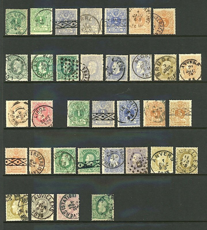 Belgium 1861/82 specialised collection to include early imperf and pe VFU Stamps