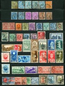 Italy #24 / #EY1   1863-1938 Assorted Early Classics, Commems, SP, Del 55 Items