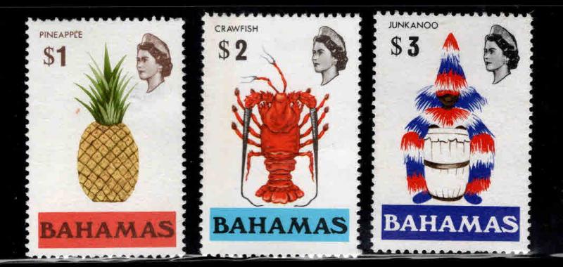 Bahamas Scott 328-330 MH* hi value stamps