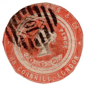 (I.B) QV Postal : Newspaper Wrapper - Smith Elder 4d (Advertising Ring)