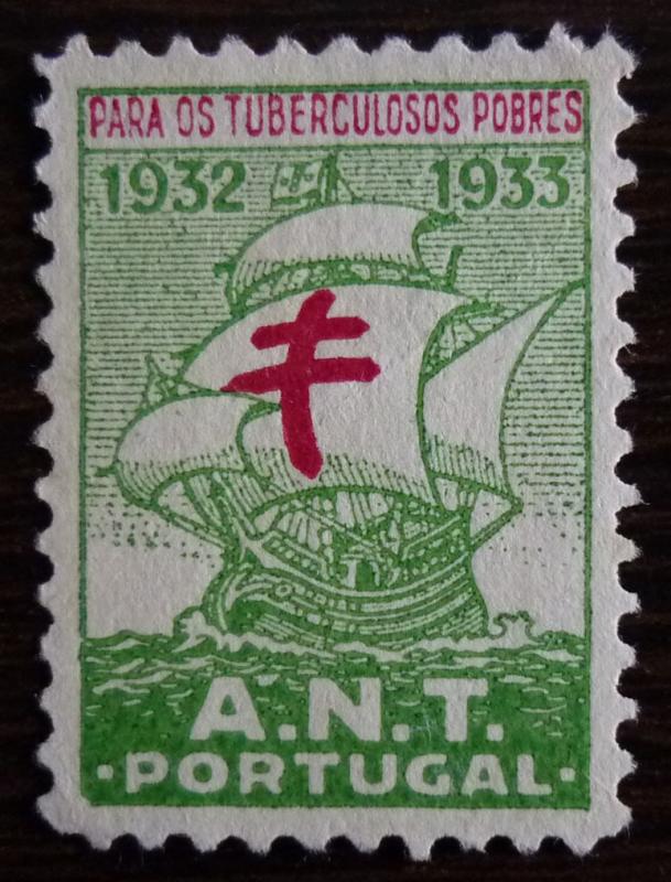 PORTUGAL - TBC - TUBERCULOSIS STAMP! natal ship boat child red cross J25