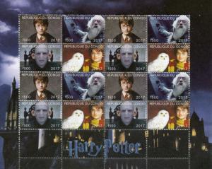 Harry Potter Stamps 2017 MNH Lord Voldemort Dumbledore Owls 16v M/S II