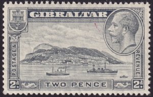 Gibraltar 1932 #98 vfxf-mh (Grade 86) 2p Gray Black