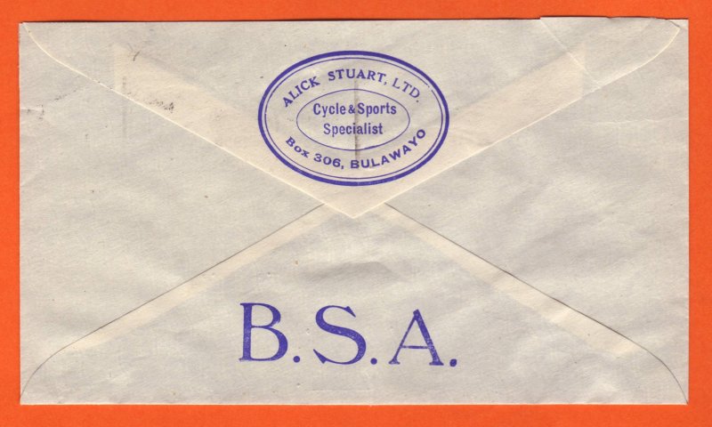 SOUTHERN RHODESIA - 1950 - B.S.A. INTERNAL COMMERCIAL COVER - REFER SCANS