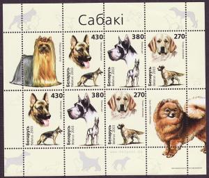 Belarus #483a Dogs mint souvenir sheet
