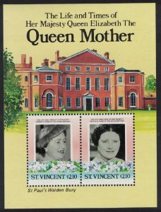 St. Vincent Queen Elizabeth the Queen MS 1985 MNH SG#MS918b