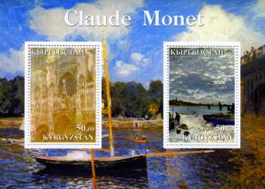 Kyrgyzstan 2001 CLAUDE MONET Sheet (2) Perforated Mint (NH)