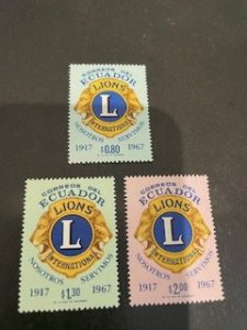 Ecuador sc 771,A,B MNH comp set
