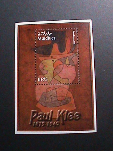 ​MALDIVES- FAMOUS PAUL KLEE PAINTING-DAVE DEMON-1935  MNH-S/S SHEET VERY FINE