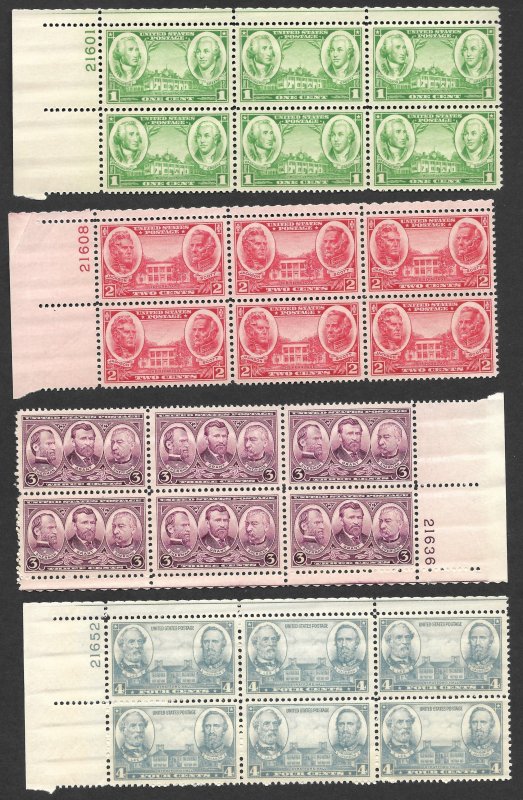 Doyle's_Stamps: Full Set MNH 1936/1937 Army-Navy PNBs+ Scott #785** to #794**