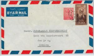 62291 -  INDIA - POSTAL HISTORY -  AIRMAIL COVER to THE NETHERLANDS 1953