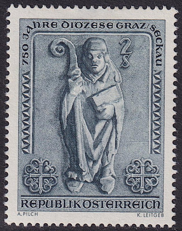 Austria - 1968 - Scott #817 - MH - Graz-Seckau Bishopric 750th Anniversary