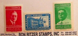 PANAMA Sc 427-9 NH ISSUE OF 1959 - NAT'L INSTITUTE