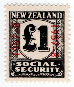 (I.B) New Zealand Revenue : Social Security £1 (1957)