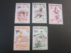 Dominican 1957 Sc 474-78 set FU