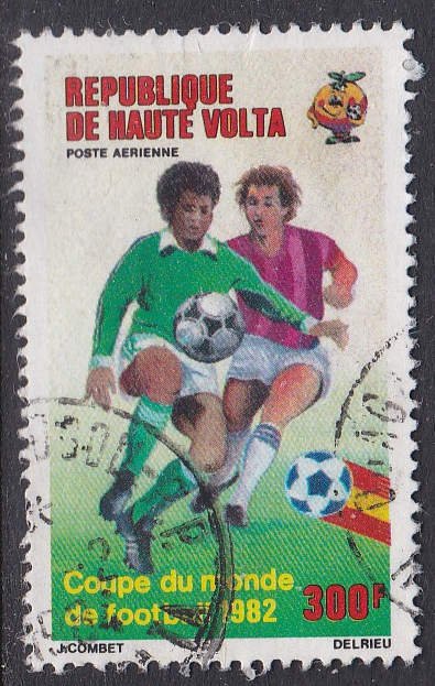 Burkina Faso (Upper Volta) #C271 F-VF postally used 1982 World Cup