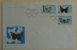 ROMANIA BUTTERFLY FDC 1985