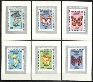 Niger Stamp 822-827  - Butterflies and mushrooms