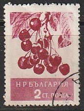 1956 Bulgaria - Sc 936 - used VF - 1 single - Cherries