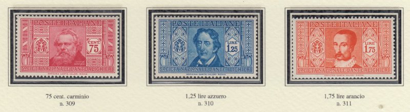 Italy Regno - Sassone n.303-314 cv 600$ MNH** - Dante general set