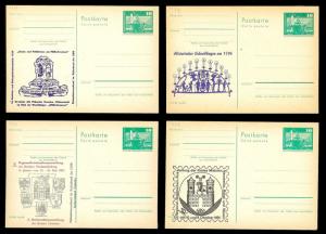 EAST GERMANY - DDR (48) Unused Cacheted Postal Cards Various Events ALL MNH