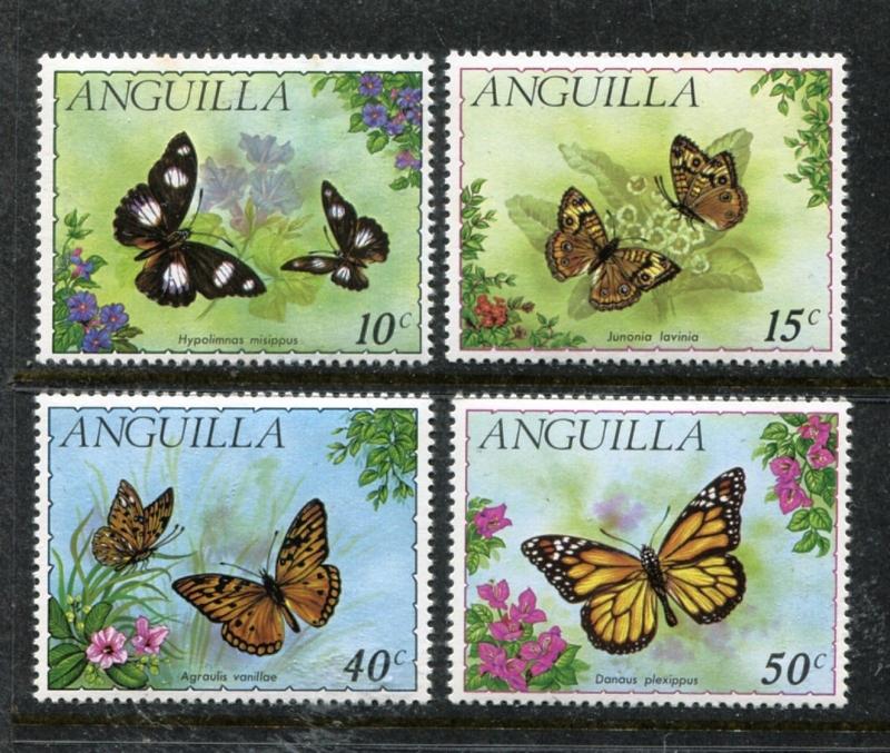 Anguilla 123-126, MNH, Insects Butterflies 1971. x23798