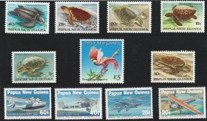 Papua New Guinea #592-609 MNH set of 1984 issues, various designs, issued 1984