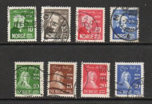 Norway - Sc# 154 - 161 Used         /         Lot 0724127